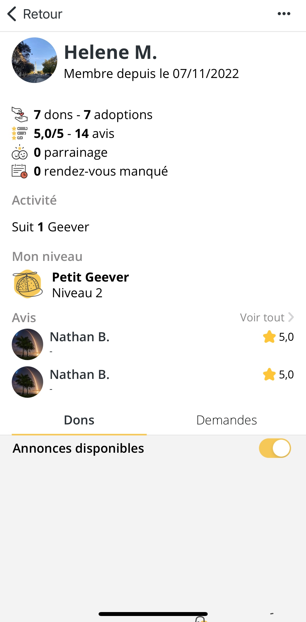 Modifier mon profil Centre d'aide