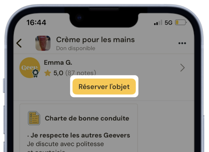 2026 - iOS - réserver un objet