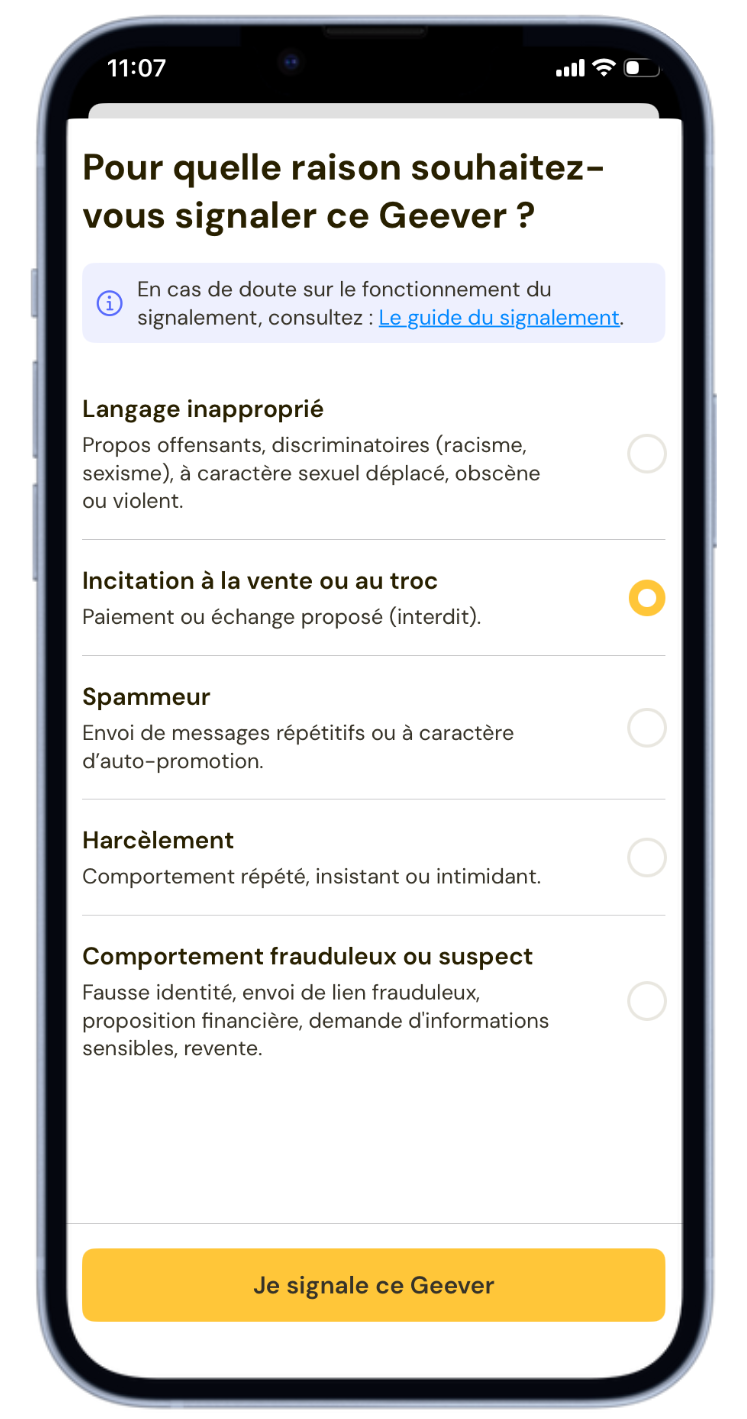 2026 - App - Signaler un Geever - raisons